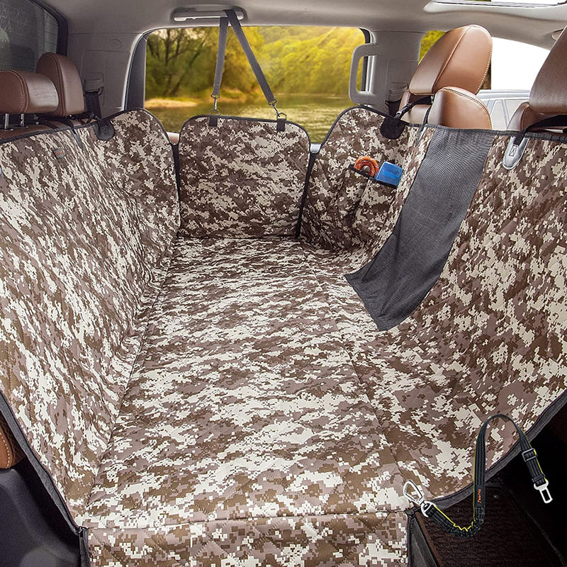 Ibuddy Waterproof Dog Seat Cover for Trucks with Mesh Window - Machine Washable X-Large SUV Friendly with Side Flaps - Protects Against Dirt Fur