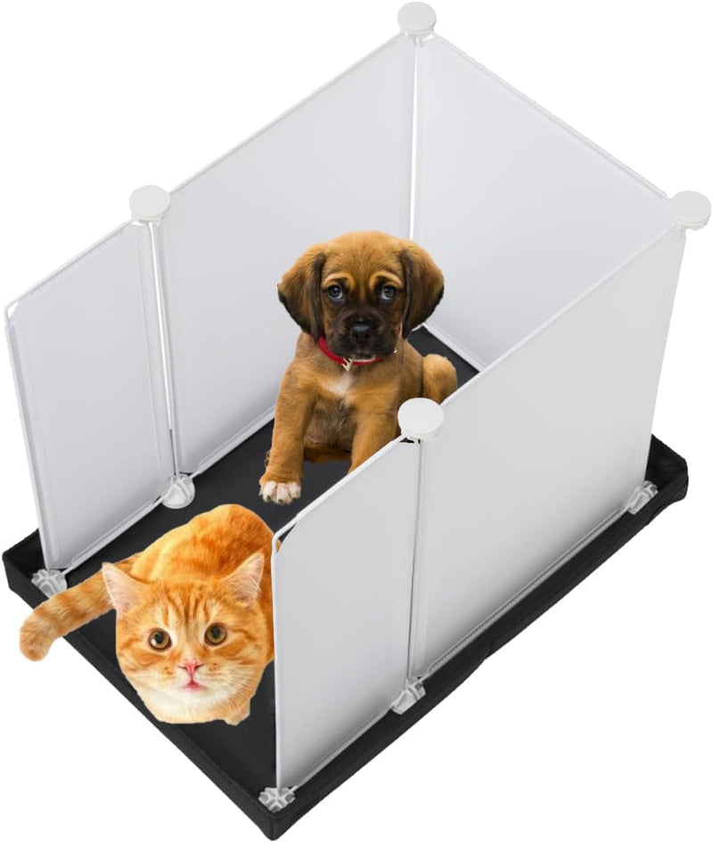 MEEXPAWS Dog Pee Pad Holder with Litter Box Enclosure and Splash Guard - 23 x 15