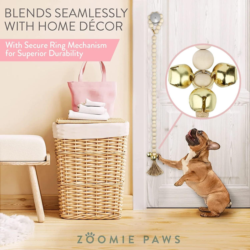 Pet Training Dog Door Bells - Decorative Puppy Potty Training Accessories 1 Pack Gold