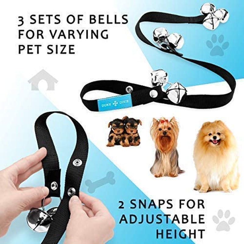 2-Pack Adjustable Dog Doorbells for Easy Puppy Potty Training Premium Quality Bells and Whistle Combo