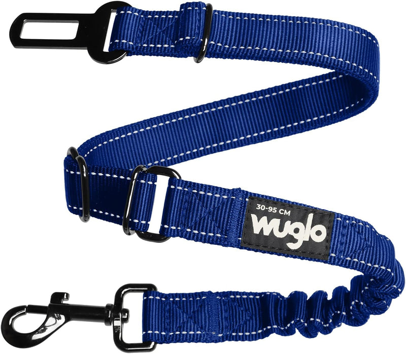 Wuglo Dog Seat Belt - Strong Elastic Car Harness for Dogs - Universal Black