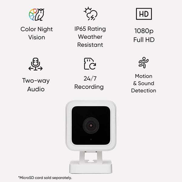 WYZE Cam V3 Pet Camera for Cats & Dogs 1080P Color Night Vision Motion & Sound Detection Indoor/Outdoor Home Security Camera (Include Silicone Case)