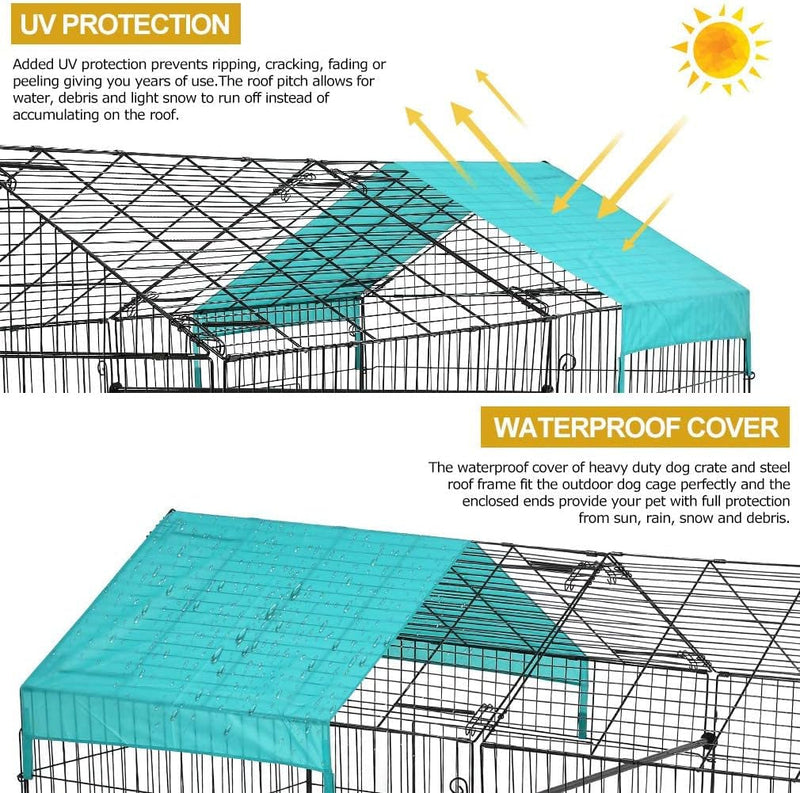 86 X 40 Outdoor Chicken Coop Enclosure for Small Animals - Metal Cage and Playpen