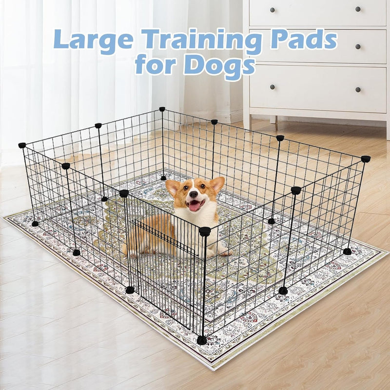 Kathson Large Reusable Puppy Pads - Non Slip Training Pads for Dogs - Washable 55x787 Inches - Pattern A