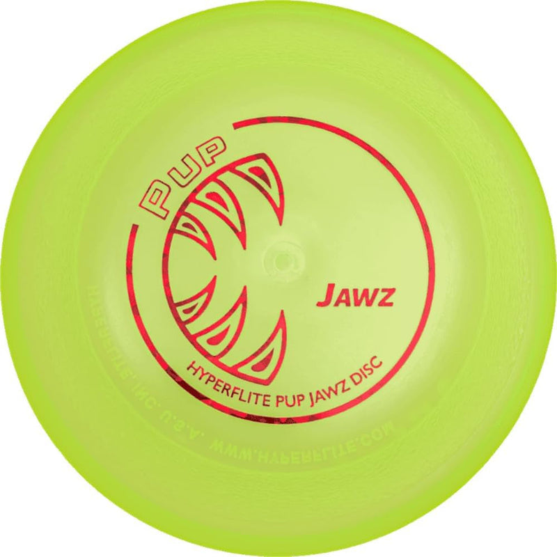 Hyperflite Jawz Pup World Toughest Competition Dog Disc Puncture Resistant Frisbee 7 Inch Lemon Lime