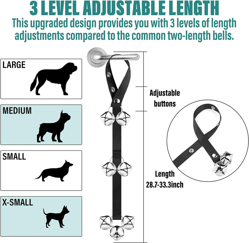 Adjustable Dog Doorbells - Premium Quality Potty Training Bells for Puppy