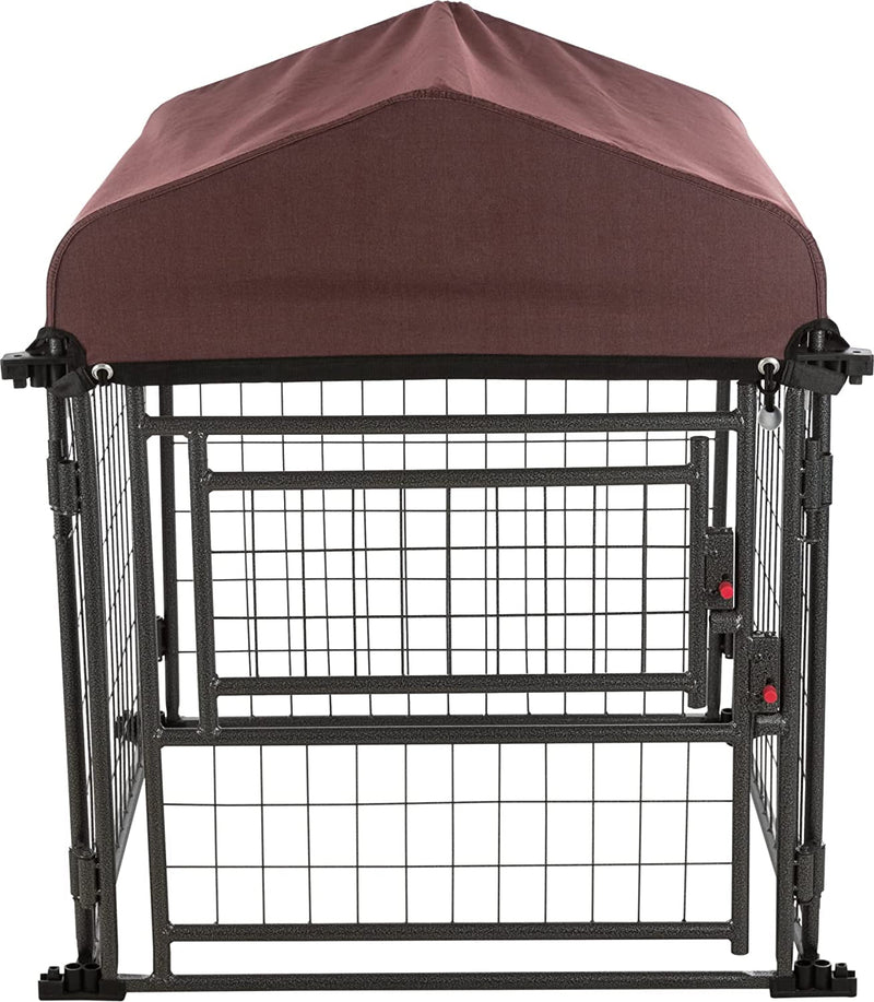 TRIXIE Deluxe Outdoor Dog Kennel - Portable  Expandable - Heavy Duty - Lockable  Foldable - Easy to Store - Medium