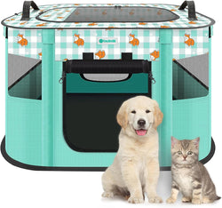 Portable Pet Playpen for Small Animals Foldable Tent Kennel with Free Carry Case 600D Oxford