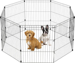 IRIS USA 24 Exercise 4-Panel Pet Playpen Black