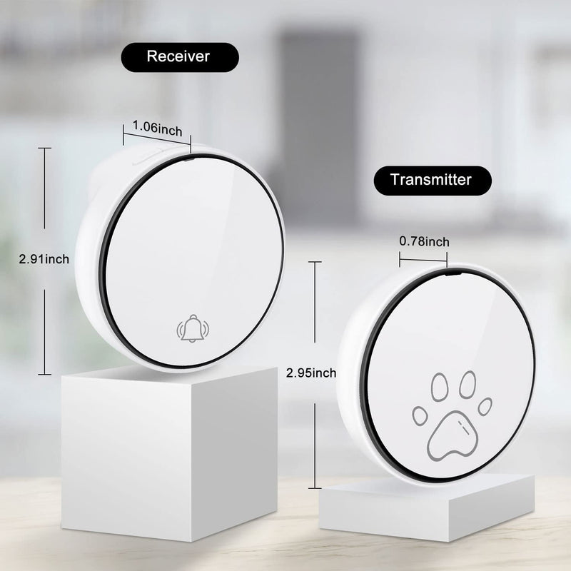 Comsmart Wireless Dog Doorbell for Potty Training with 38 Melodies  LED Flash 1 Receiver  1 Transmitter