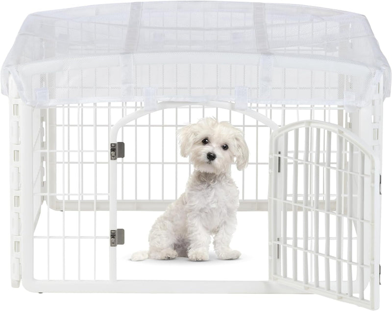 24 IRIS USA Exercise Pet Playpen with Door - Keep Pets Secure and Happy