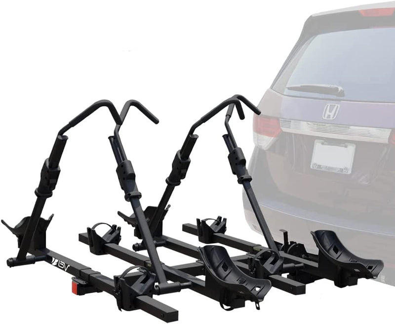 Hitch Mount Bike Rack - BV Carrier for Cars Trucks and SUVs - E-Bike Fat Tire Standard Bike Compatible