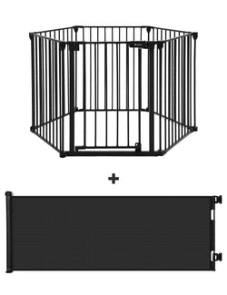 House Safety Bundle Extra Wide and Long BabyPet Gates 30 Tall Black