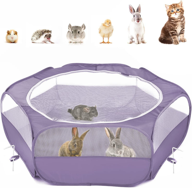 Pawaboo Portable Pet Playpen - Foldable Dog Tent Kennel for IndoorOutdoor - Free Carry Case  Bowl - For PuppyCatBunny - Green