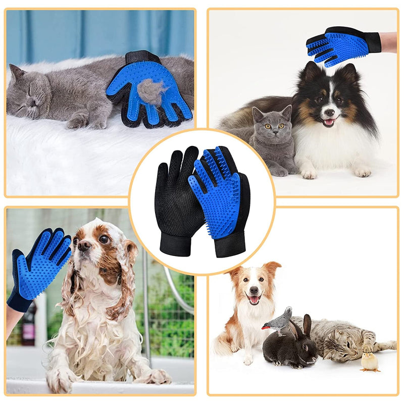 GJEASE Cat Grooming Glove Brush,Pet Hair Remover Tool,Reusable Dog Hair Fur Remover for Carpet,Furniture,Couch,Clothes,Eco-Friendly and High Efficiency