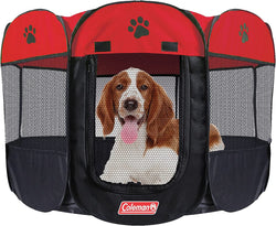 Coleman Pet Playpen - Water Resistant Red