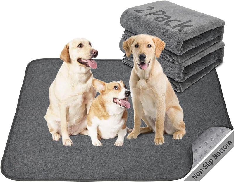 Washable Dog Pee Pad - Extra Large Non-Slip Mat for Incontinence and Housebreaking - Instant Absorb