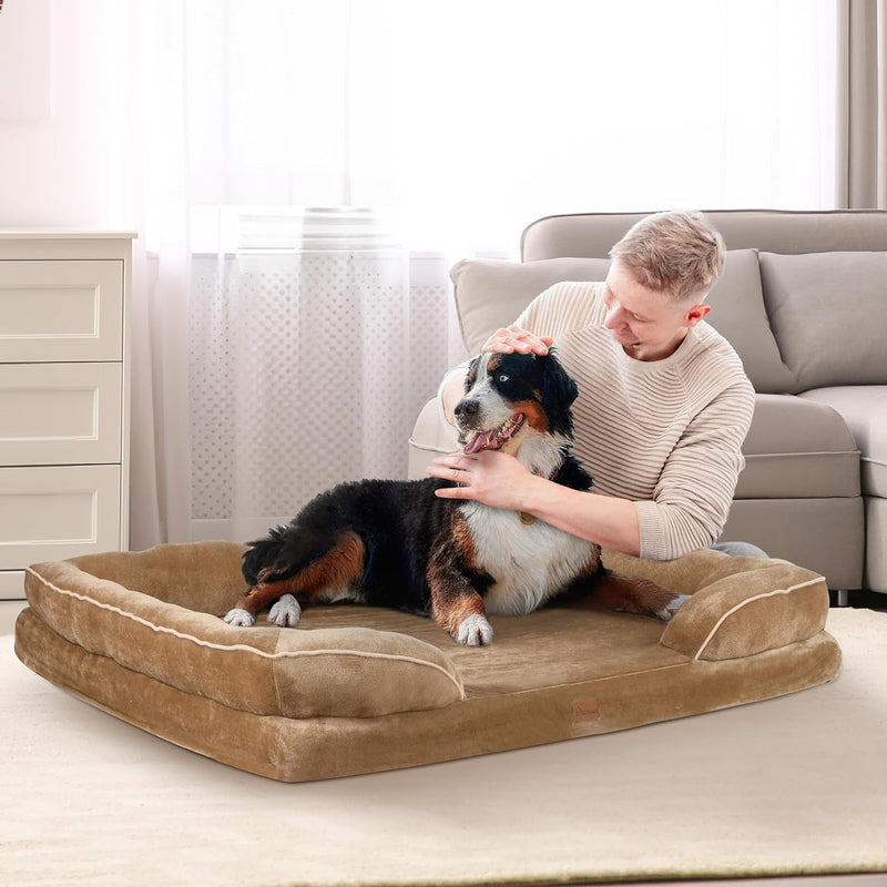 YITAHOME Orthopedic Dog Bed - Memory Foam Pet Bed for Medium Dogs with Removable Cover and Waterproof Lining