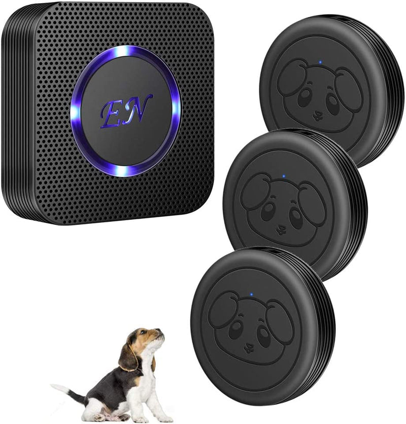 Wireless Dog Doorbell Training System - 2 Receivers 3 Transmitters Waterproof Buttons