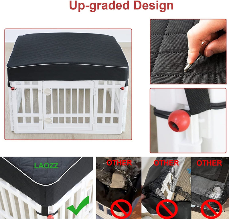 Dog Playpen Cover - Shade  Security for 35 Inch 4-Panel Pet Pens