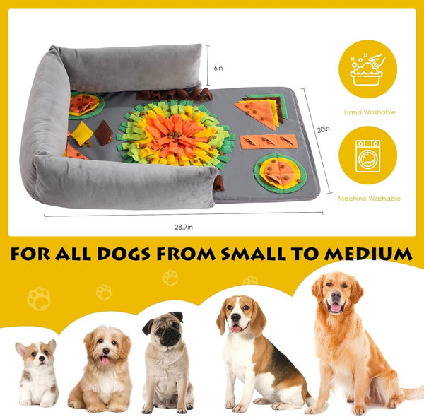 HOMBYS Snuffle Mat for Dogs - Stress Relief Foraging and Slow Eating Mat