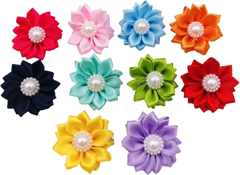 10 Pairs Pet Hair Bows - Assorted Colors