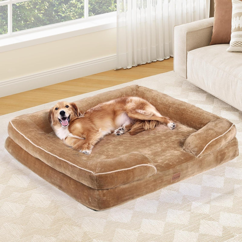 YITAHOME Orthopedic Dog Bed - Memory Foam Pet Bed for Medium Dogs with Removable Cover and Waterproof Lining