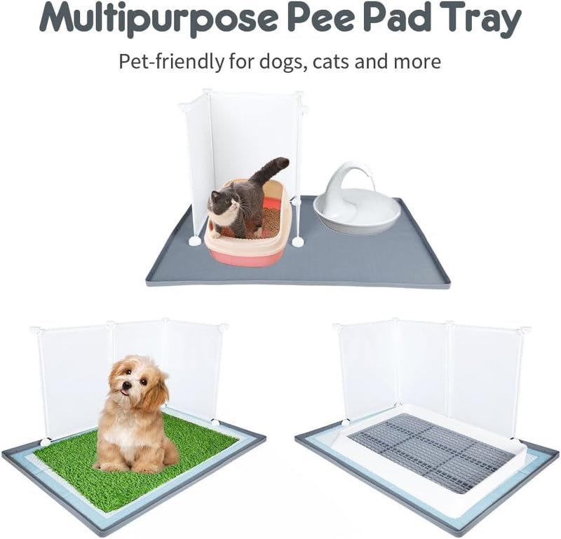 Puppy Pee Pad Holder with Splash Guard - No Spill Easy Cleanup 22x28 inches