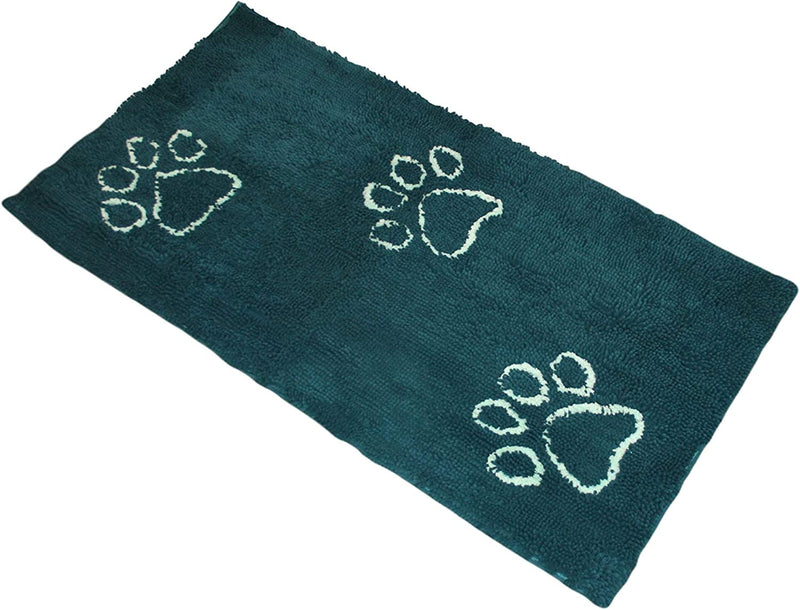 Microfiber Dog Paw Mud Mat - Absorbent Pet Mat with Non-Slip Backing Machine Washable  Large Grey