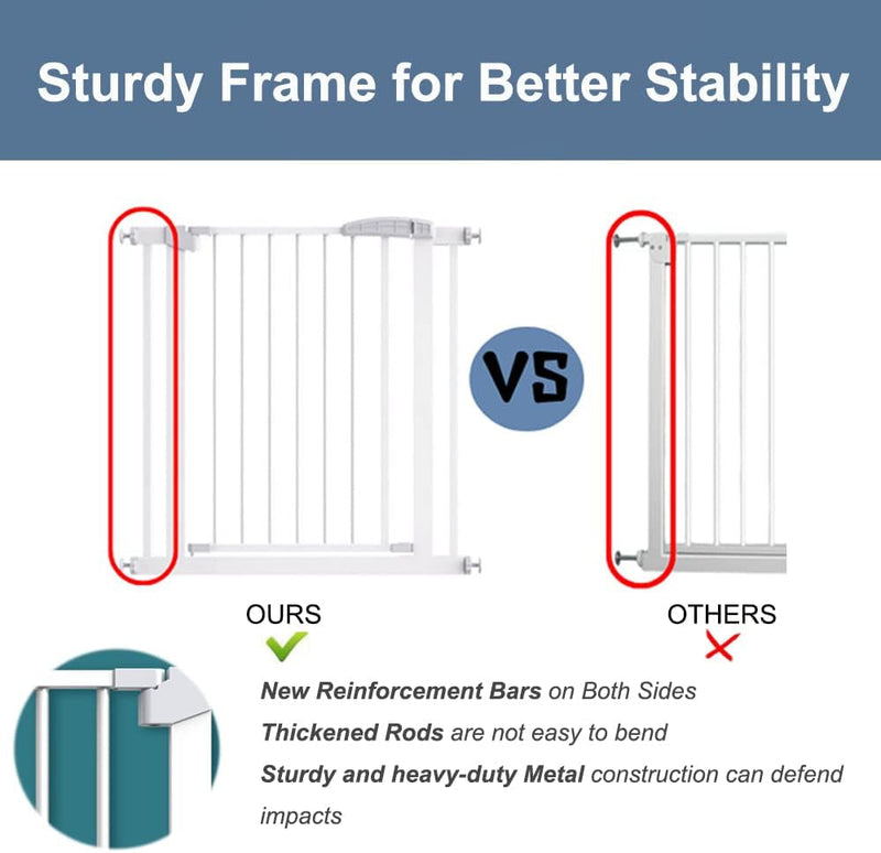 HOYOFO Extra Wide Baby Gate for Doorways - Pressure Mount with Auto-Close