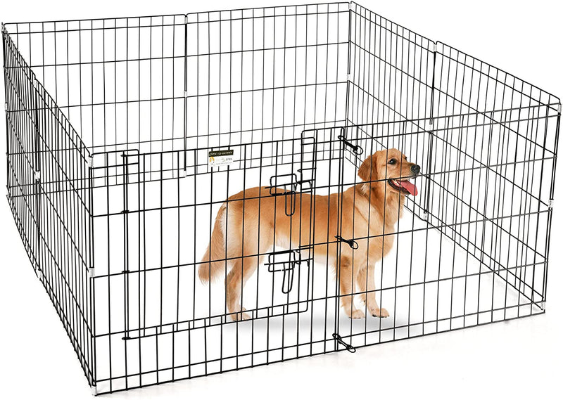 Pet Trex 24 Dog Exercise Playpen - 8 Panels with Gate