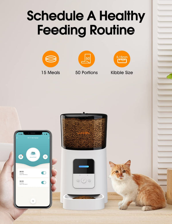 WOPET 6L Automatic CatDog Feeder with Wifi and APP Control