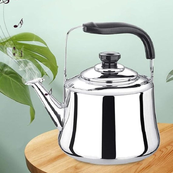 Stainless Steel Stovetop Tea Kettle - 32 Quart Fast Boiling - Flower Pattern