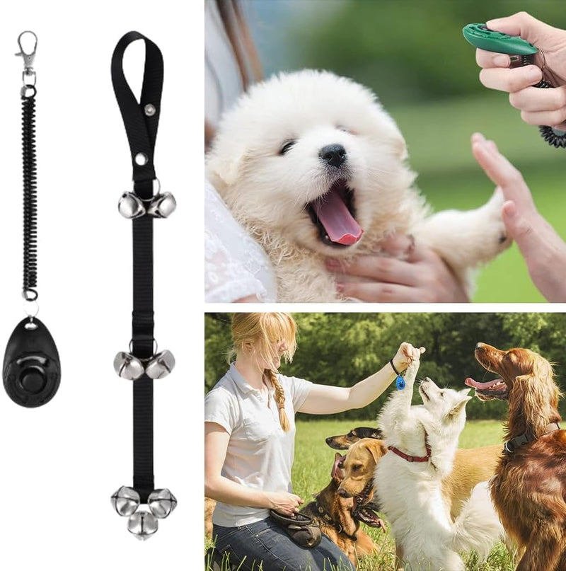 Dog Doorbell Kit - Adjustable Length for Puppy Potty Training with Clicker  Jingle Bells