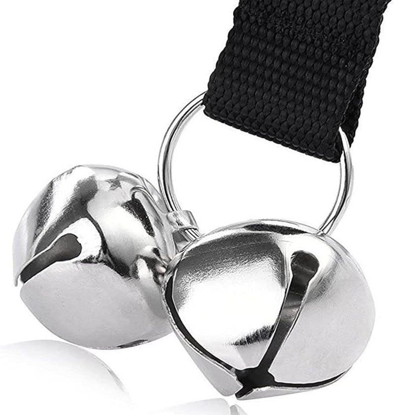 Adjustable Dog Doorbell Training Set - Large Pet Bells with Black Strap