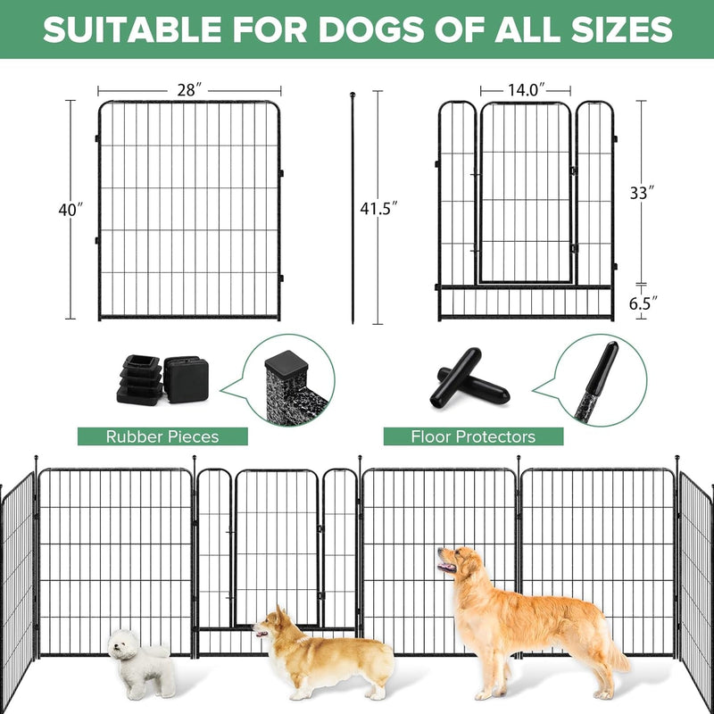 Indoor Metal Dog Playpen for Dogs - Portable Exercise Fence