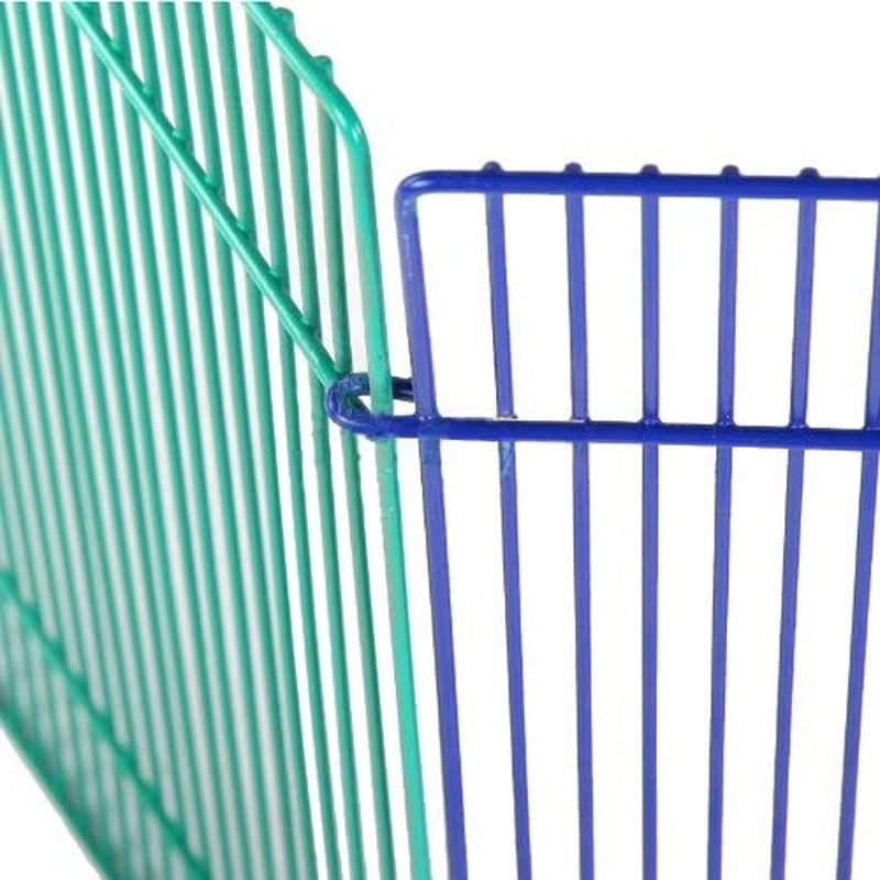 Midwest Pet Playpen - BlueGreen Exercise Pen for Small Animals 1 Count Pack