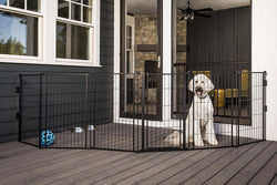 Output Carlson 3-in-1 Extra Tall Outdoor Pet Gate with Small Pet Door - Black