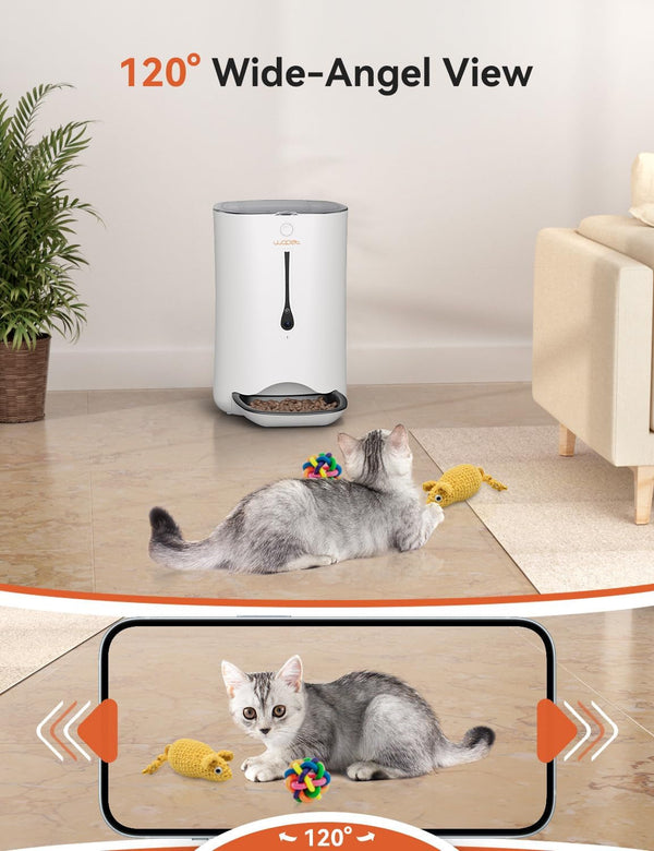 WOPET 6 Meal Automatic Cat Feeder with Camera and App Control