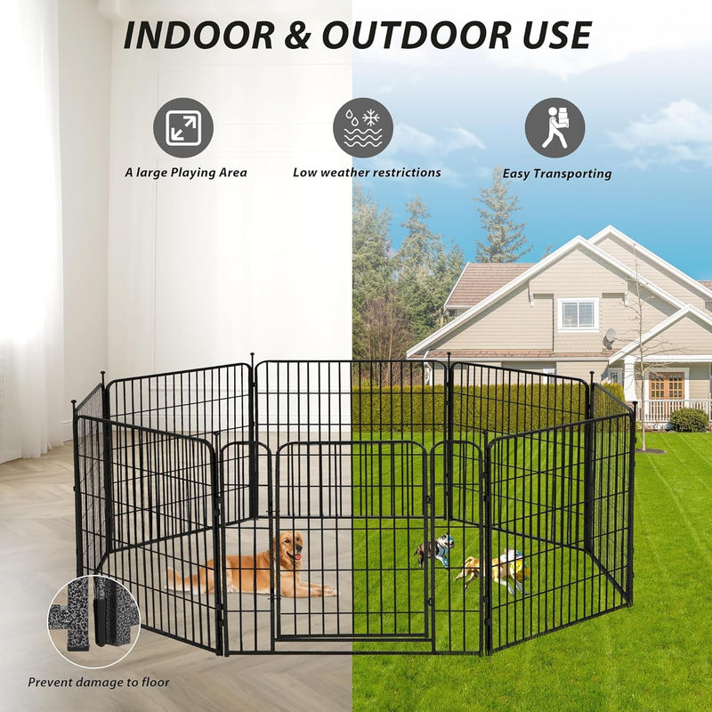 IndoorOutdoor Heavy Duty Dog Playpen - 8 Panels 40 Height