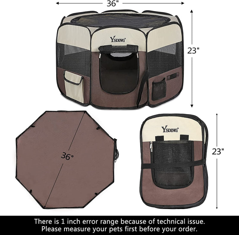 Portable Foldable Pet Playpen with Carrying Case - Various Sizes Available