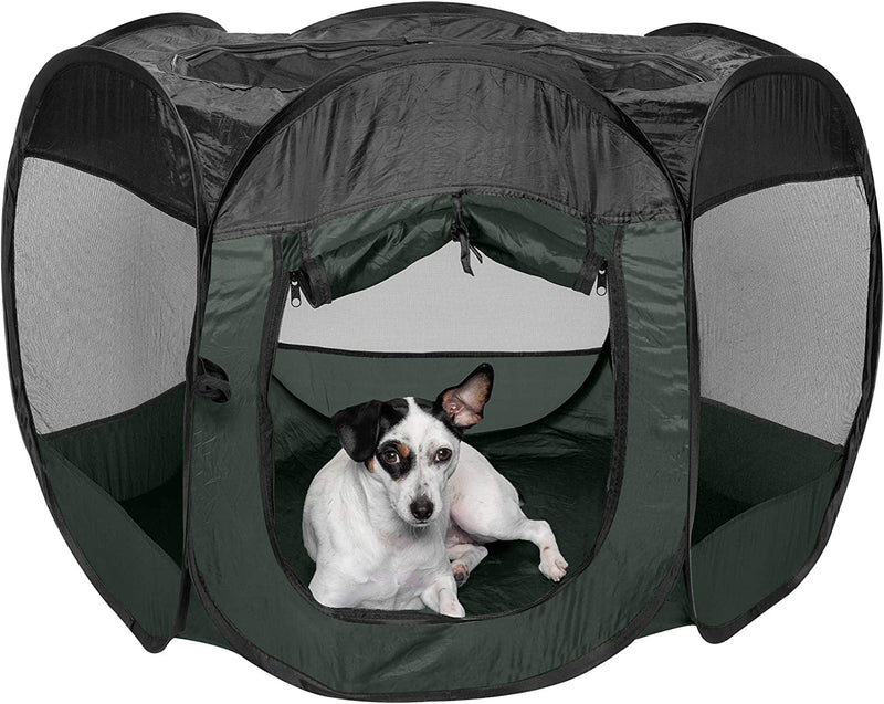 Furhaven Pet Playpen Tent - Green Small