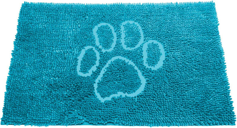 Microfiber Dog Paw Mud Mat - Absorbent Pet Mat with Non-Slip Backing Machine Washable  Large Grey