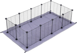 DIY Small Animal Playpen Cage with Mat and Fence - 12 Panel