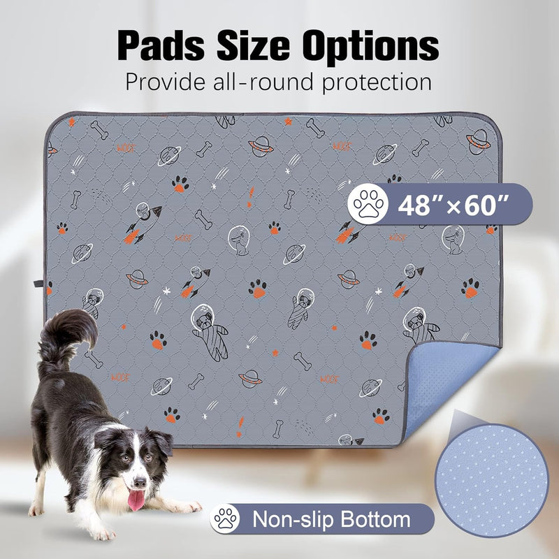 UPSKY Washable Pee Pads for Dogs 2 Pack 48x60 Reusable Pet Training Pads