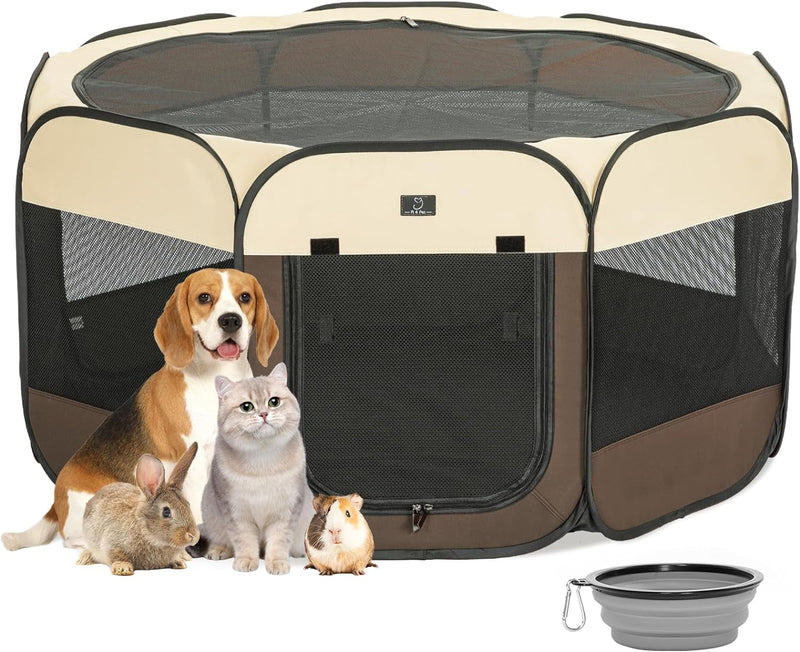 A4Pet Indoor Dog Playpen - Portable Waterproof Removable Zipper