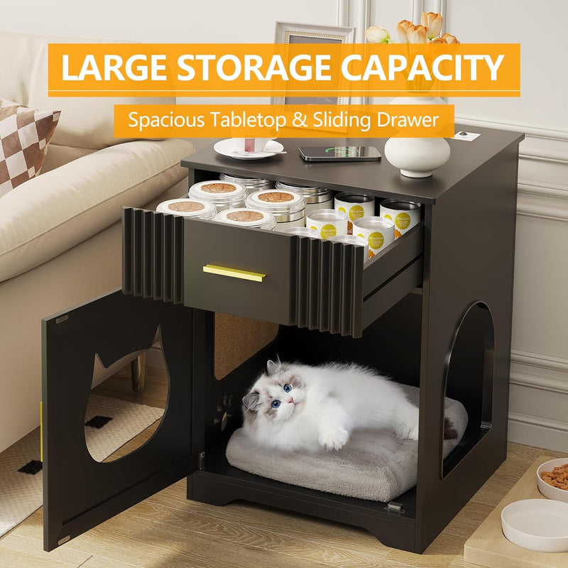 Hidden Cat Box Cabinet - Furniture for Indoor Cat Litter