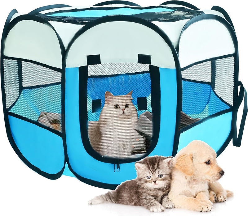 Portable Dog Cat Playpen - Foldable Pet Tent  Delivery Room for SmallMedium Pets