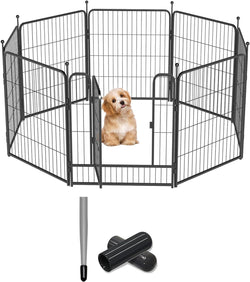 8-Panel 32-Inch Dog Playpen with Floor Protectors - for Medium to Large Dogs