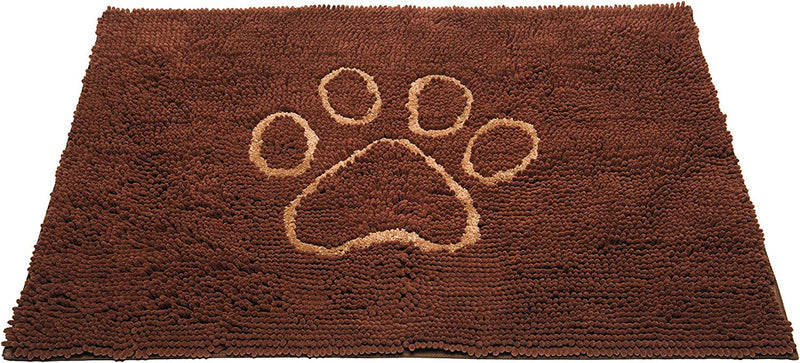 Microfiber Dog Paw Mud Mat - Absorbent Pet Mat with Non-Slip Backing Machine Washable  Large Grey